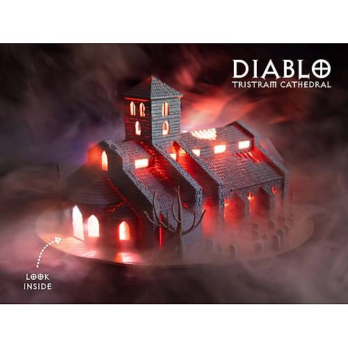 Book Nook Diablo Katedrali Kitap Kesi DIY Kendin Boya Kendin Yap