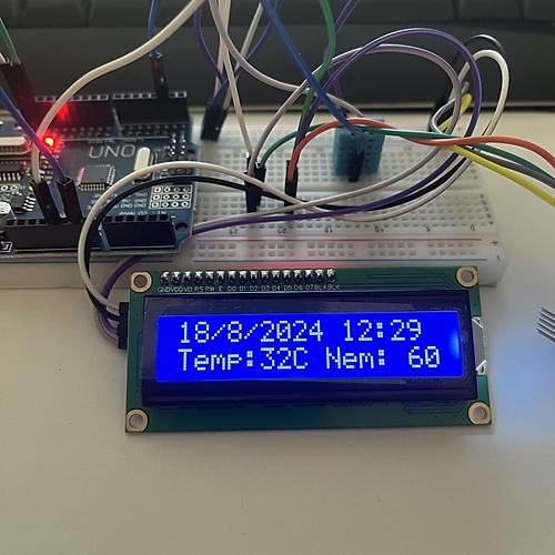 Arduino ile Gerek Zaman,Nem ve Scaklk Gsteren Proje (Proje 30)