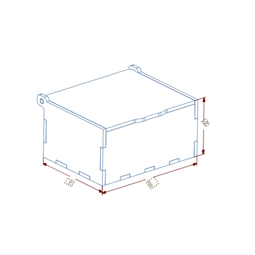 Ahap Kutu Alr Kapak 100x75x50mm