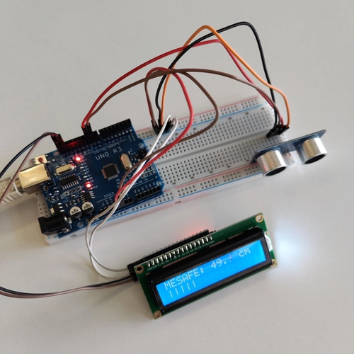 Arduino Ultrasonik LCD Mesafe �l�er Projesi (0�150 cm)