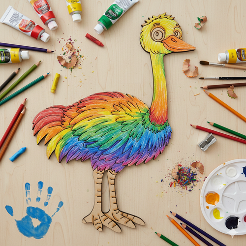 Boyanabilir Ah�ap Deve Ku�u Fig�r� 18x12 cm