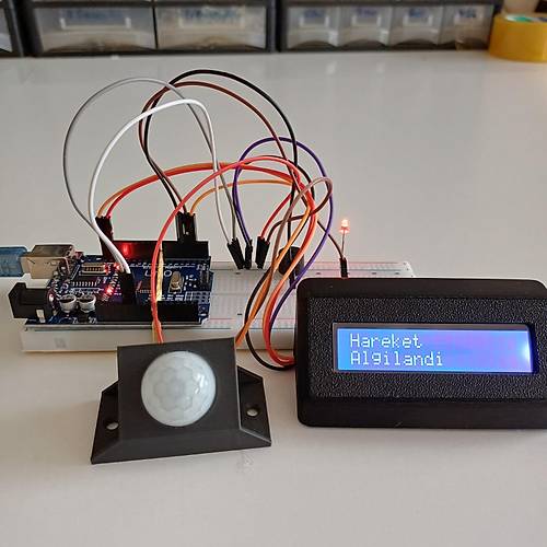 Arduino PIR Sensr Hareket Alglama Projesi V2