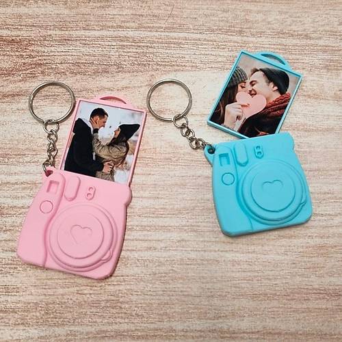 Instax Retro Stil Kamera Anahtarlk + Fotoraf Tutucu 2 Adet