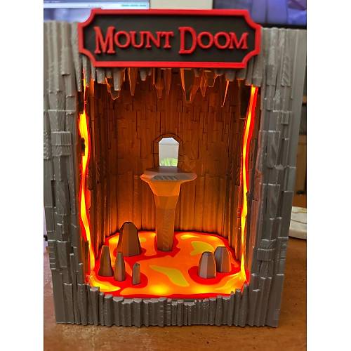 Book Nook Yzklerin Efendisi Mount Doom Kitap Kesi DIY Kendin Yap