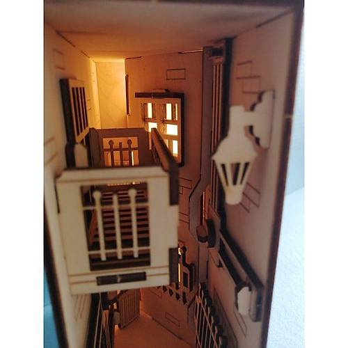 Sherlock Holmes Cinayet Mahali Book Nook Kitap Tutucu - DIY Gizemli Dedektif Maket Kit