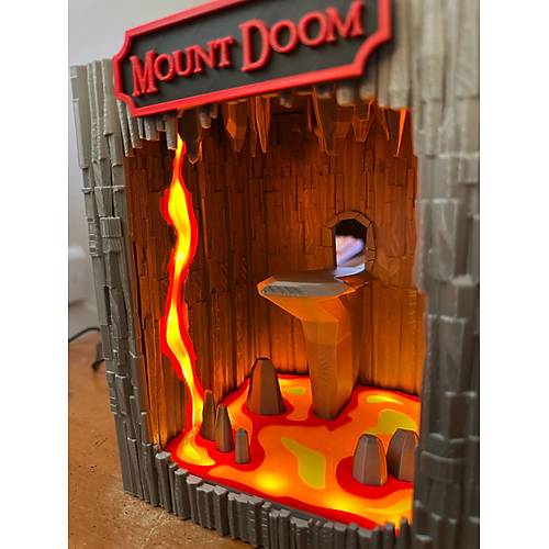 Book Nook Yzklerin Efendisi Mount Doom Kitap Kesi DIY Kendin Yap