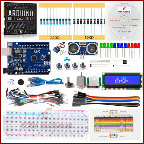Arduino Başlangıç Seti Mini 24 Parça 126 Adet