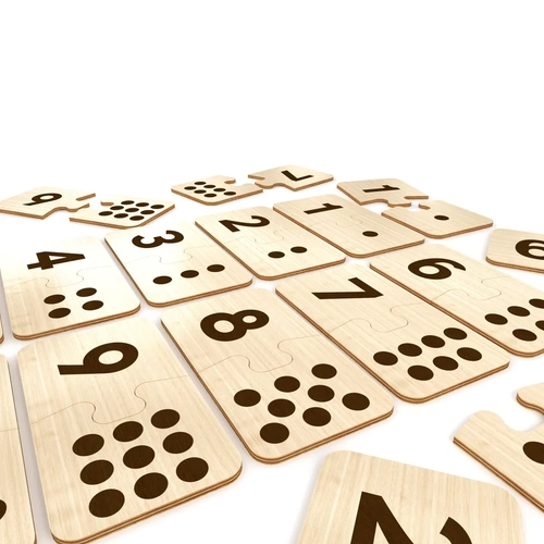 Montessori Ah�ap Say� Yapbozu 1-10 � �ocuklar ��in Say� ��renme ve Sayma E�itici Oyunca��