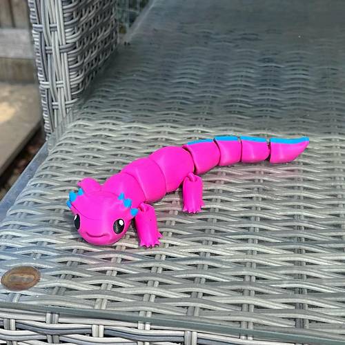 Boyanabilir Esnek Axolotl Tm Paralar Hareketli