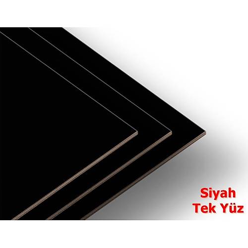 Siyah Tek Yz Boyal Mdf 3mm