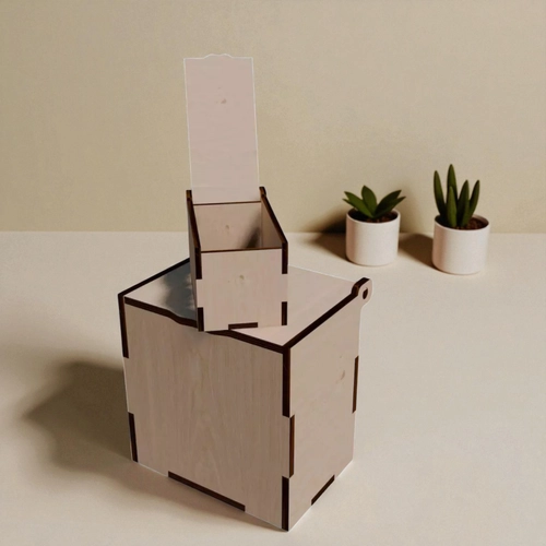 Ah�ap Kutu A��l�r Kapak 50x50x30mm