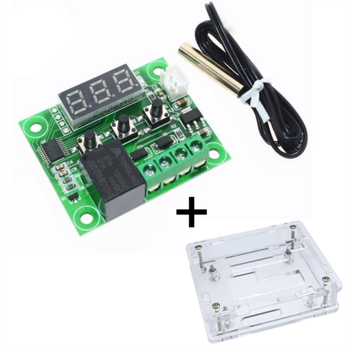 W1209 Dijital Termostat Kuluka Akvaryum DC 12V + Pleksi Kutu