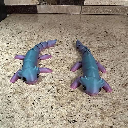 Boyanabilir Esnek Axolotl Tm Paralar Hareketli