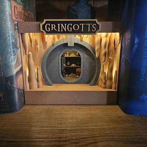 Book Nook Harry Potter Gringotts Kasas Kitap Kesi DIY Kendin Yap