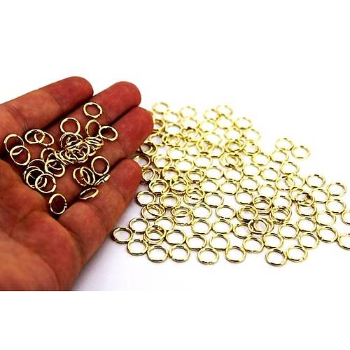 Anahtarlk Halkas Zincirli 5cm Sar Kaplama