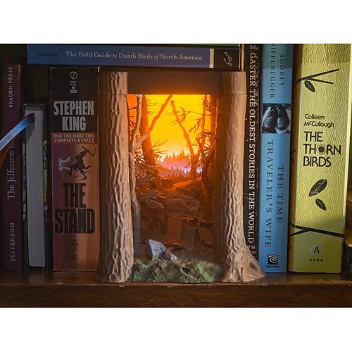 Book Nook Ozark Da Gn Batm Kitap Kesi DIY Kendin Yap