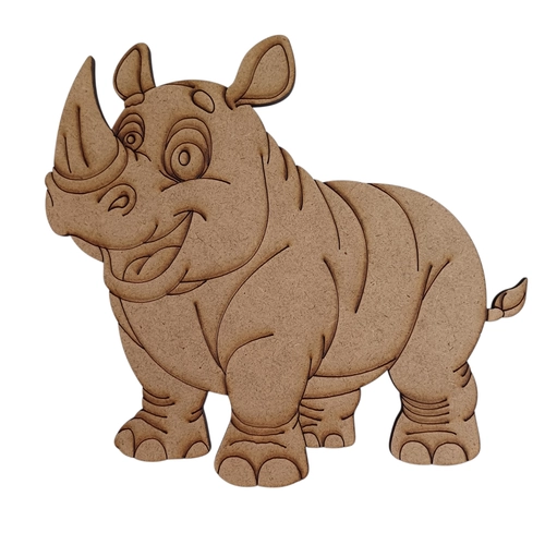 3mm Ham MDF Boyanabilir Gergedan Fig�r�