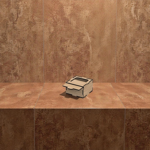 Ah�ap Kutu Kayar Kapak 80x80x50mm