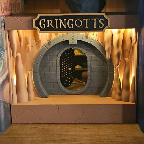 Book Nook Harry Potter Gringotts Kasas Kitap Kesi DIY Kendin Yap