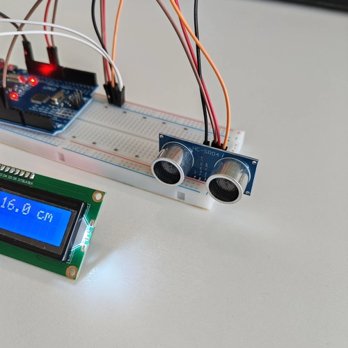 Arduino Ultrasonik LCD Mesafe �l�er Projesi (0�150 cm)