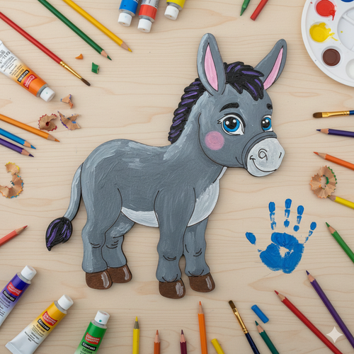 Boyanabilir Ah�ap E�ek Fig�r� 15x13 cm