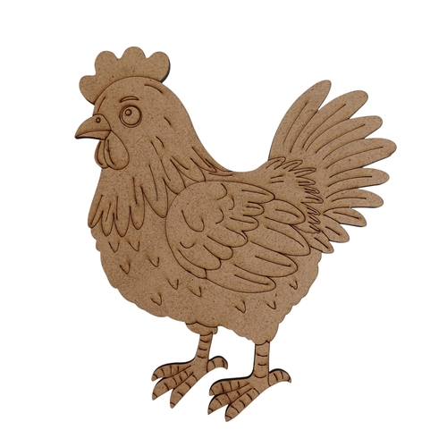 3mm Ham MDF Boyanabilir Tavuk Fig�r�