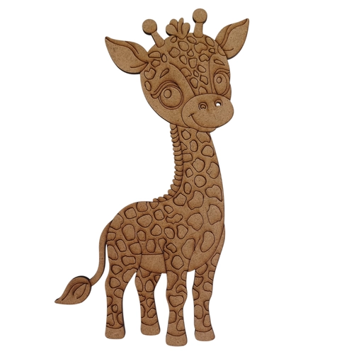 3mm Ham MDF Boyanabilir Z�rafa Fig�r�