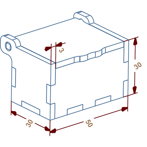 Ahap Kutu Alr Kapak 50x30x30mm