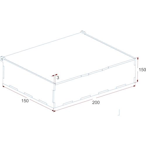 Ahap Kutu Alr Kapak 200x150x50mm