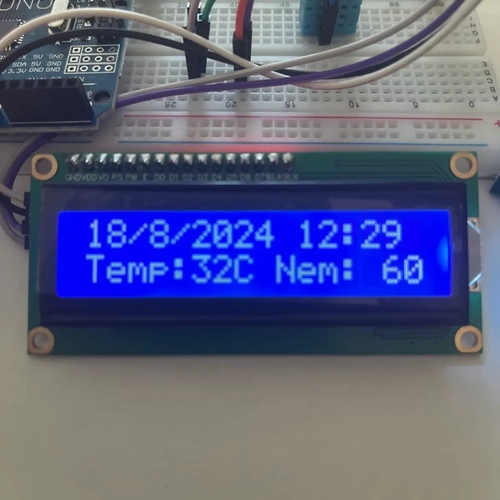 Arduino LCD Ekranl� Dijital Saat ve Hava �stasyonu Proje Seti (RTC & DHT11)