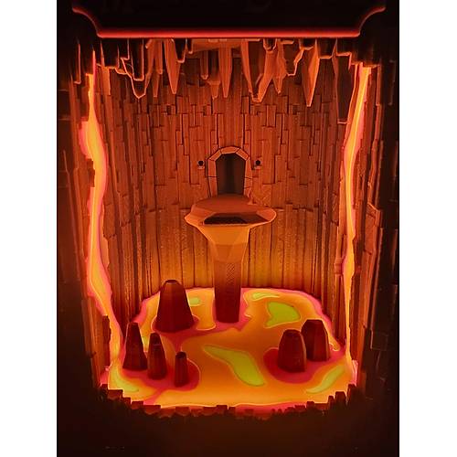 Book Nook Yzklerin Efendisi Mount Doom Kitap Kesi DIY Kendin Yap