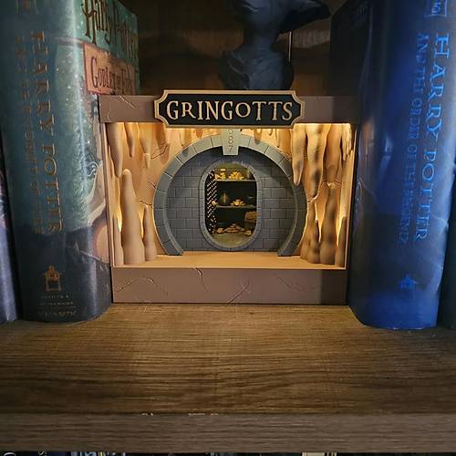 Book Nook Harry Potter Gringotts Kasas Kitap Kesi DIY Kendin Yap