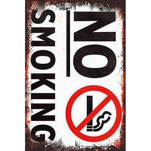 No Smoking 1 Ahþap Retro Tablo 30x20