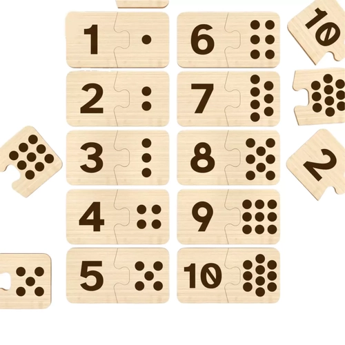 Montessori Ah�ap Say� Yapbozu 1-10 � �ocuklar ��in Say� ��renme ve Sayma E�itici Oyunca��