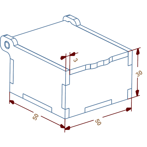 Ahap Kutu Alr Kapak 50x50x30mm