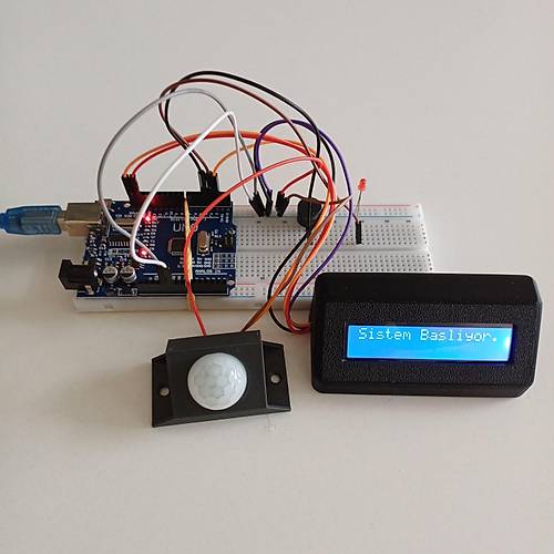 Arduino PIR Sensr Hareket Alglama Projesi V2