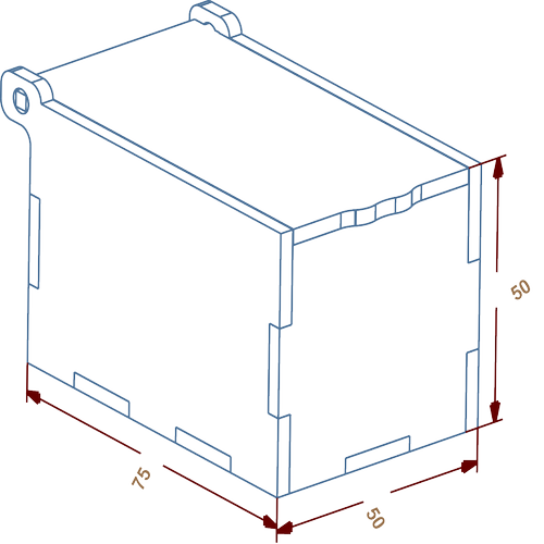 Ahap Kutu Alr Kapak 50x75x50mm