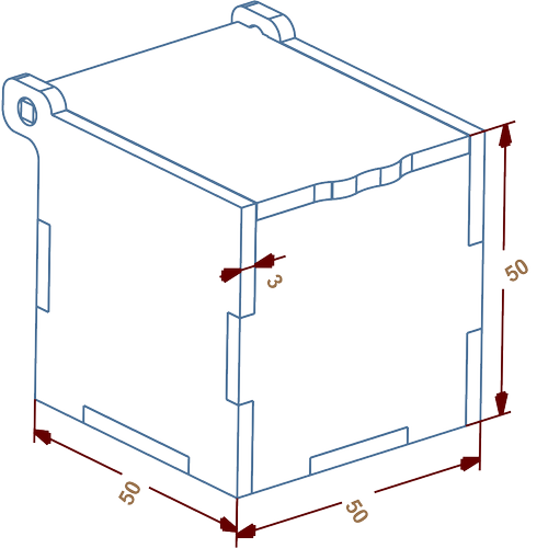 Ahap Kutu Alr Kapak 50x50x50mm