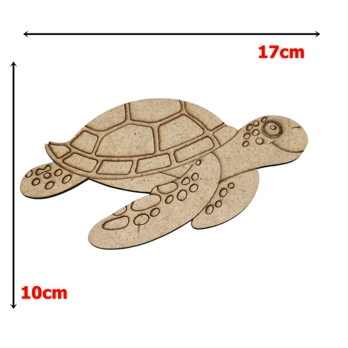 Boyanabilir Ah�ap Deniz Kaplumba�as� Fig�r� 17x10 cm