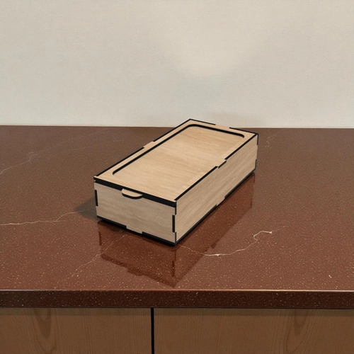 Ah�ap Kutu Kayar Kapak 200x100x50mm