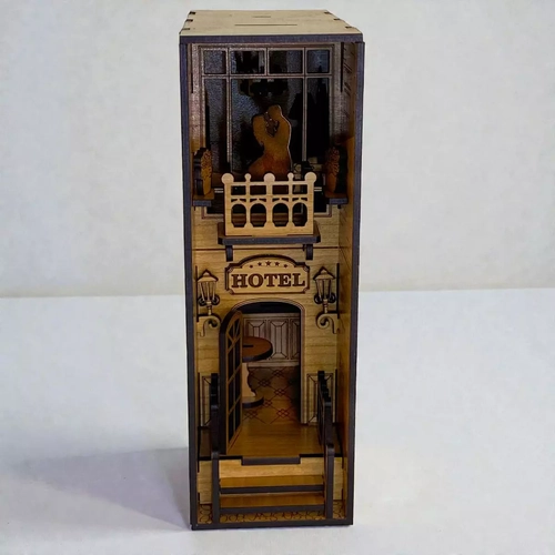 Grand Hotel Book Nook Kitap Tutucu - DIY Minyat�r Otel Maket Kit