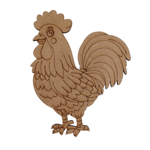 3mm Ham MDF Boyanabilir Horoz Fig�r�