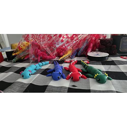 Boyanabilir Esnek Axolotl Tm Paralar Hareketli