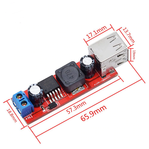 LM2596 USB kl 5V 3A Gerilim Azaltc Modl