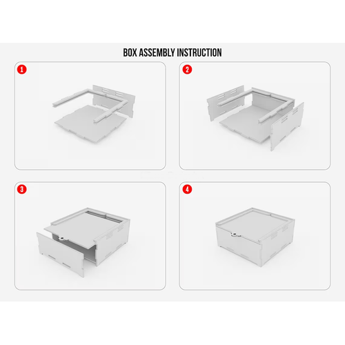 Ahap Kutu Kayar Kapak 200x200x70mm