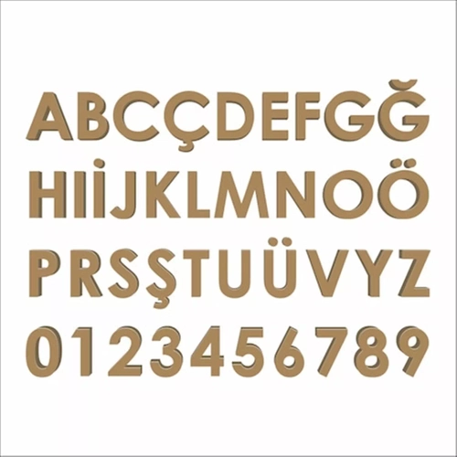Ah�ap Boyanabilir Mdf Harfler