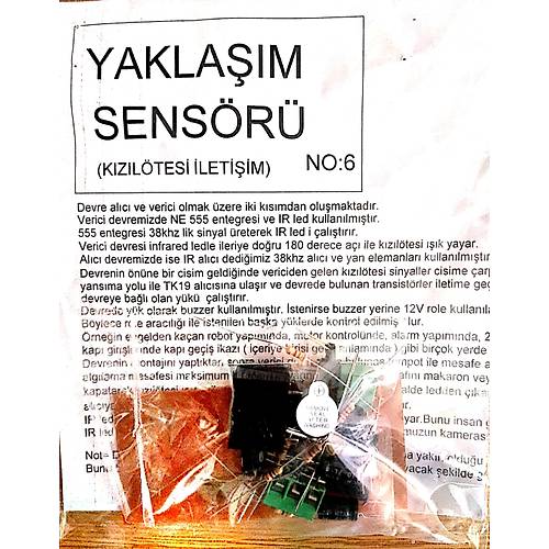 Yaklam Sensr Kzltesi iletiim (Demonte)