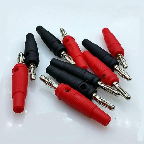 Banana Erkek Konnektr Silikonlu Jack Fi 4mm ( Krmz )