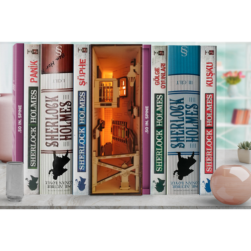 Book Nook Sherlock Holmes Kitap Tutucu DIY Kendin Yap