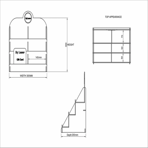 Ahap 3 katl Hediye Kart Stand